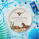 ワイルドウエストカウボーイ赤ちゃんシャワー ペーパープレート (パーティー)