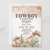 ワイルドウエストカウボーイ赤ちゃんシャワー 招待状 (正面)