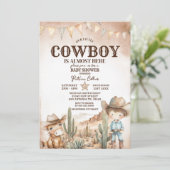 ワイルドウエストカウボーイ赤ちゃんシャワー 招待状 (スタンド正面)