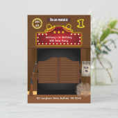 ワイルドウエストカウボーイ1st誕生日パーティー 招待状 (スタンド正面)