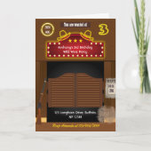 ワイルドウエストカウボーイ3rd誕生日パーティー写真 招待状 (正面)