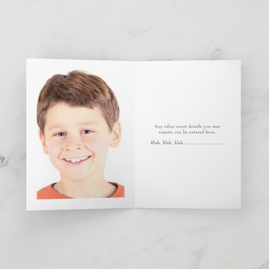 ワイルドウエストカウボーイ3rd誕生日パーティー写真 招待状 (内部)