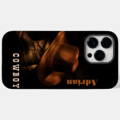 ワイルドウエストカウボーブーツパーソナライズされた帽 Case-Mate iPhoneケース (裏面 (横))