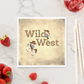 ワイルドウエストカウポケロデオパーティーペーパーナプキン スタンダードランチョンナプキン (インサイチュ)