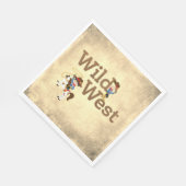 ワイルドウエストカウポケロデオパーティーペーパーナプキン スタンダードランチョンナプキン (角)