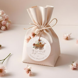 ワイルドウエストカントリー西フローラワゴンベビーシャワー フェイバータグ