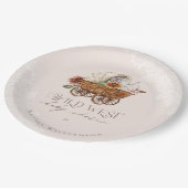 ワイルドウエストカントリー西フローラワゴンベビーシャワー ペーパープレート (アングル)