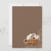 ワイルドウエストカントリー西フローラワゴンベビーシャワー 招待状 (裏面)