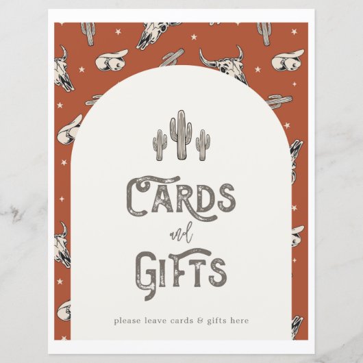 ワイルドウエストカードとギフトサイン (正面)