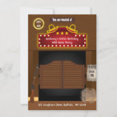 ワイルドウエストサロン誕生日パーティーの写真 招待状 (正面)