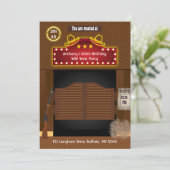 ワイルドウエストサロン誕生日パーティーの写真 招待状 (スタンド正面)