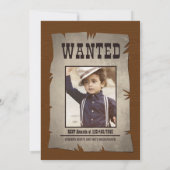 ワイルドウエストサロン誕生日パーティーの写真 招待状 (裏面)