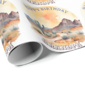 ワイルドウエストスタイル付きカウボーイ文字 ラッピングペーパー (ロールコーナー)