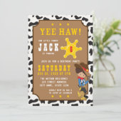 ワイルドウエストタンカウボーイ誕生日招待状 招待状 (スタンド正面)