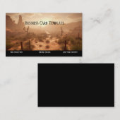 ワイルドウエストデザートサンセットウェスタンビジネスカード 名刺 (正面/裏面)