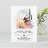 ワイルドウエストデジタルカウボーイ誕生日 招待状 (スタンド正面)