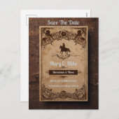 ワイルドウエストノベルティ結婚式招待状 シーズンポストカード (正面/裏面)