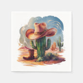 ワイルドウエストハッツカウボーイ誕生日 スタンダードカクテルナプキン (正面)