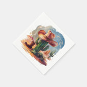 ワイルドウエストハッツカウボーイ誕生日 スタンダードカクテルナプキン (角)