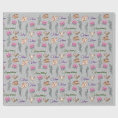 ワイルドウエストピンクウェスタンホーステーマ ラッピングペーパー (フラット)