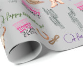 ワイルドウエストピンクウェスタンホーステーマ ラッピングペーパー (ロールコーナー)