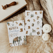 ワイルドウエストファーストロデオカウボーイ誕生日ウェスタン 招待状