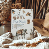 ワイルドウエストファーストロデオカウボーイ誕生日ウェスタン 招待状