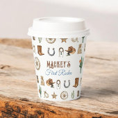 ワイルドウエストファーストロデオ誕生日カウボーイ 紙コップ