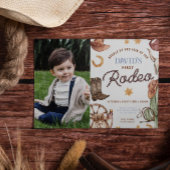 ワイルドウエストファースト男の子1st誕生日の写真 招待状