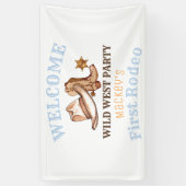 ワイルドウエストファースト・ロデオ誕生日パーティー 横断幕 (縦)