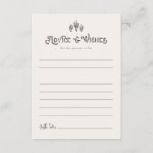 ワイルドウエストベビーシャワーアドバイス&ウィッシュカード エンクロージャーカード (正面)