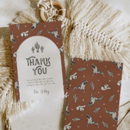 ワイルドウエストベビーシャワーサンキューカード |西部 サンキューカード