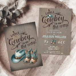 ワイルドウエストベビーシャワーボーイブーツ招待状 招待状