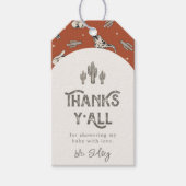 ワイルドウエストベビーシャワーメッセージカード ギフトタグ (正面)