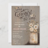 ワイルドウエストベビーシャワー女性のカーボーイブーツ 招待状 (正面)