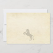 ワイルドウエストホースの写真の誕生日パーティーの招待 招待状 (裏面)