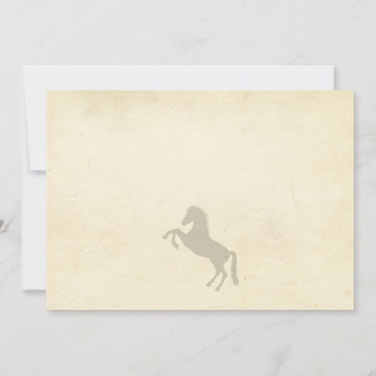 ワイルドウエストホースの写真の誕生日パーティーの招待 招待状 (裏面)