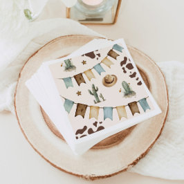 ワイルドウエストボーイファーストRodeo 1歳のパーティー スタンダードカクテルナプキン