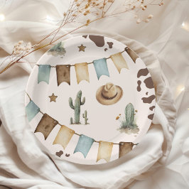 ワイルドウエストボーイファーストRodeo 1歳のパーティー ペーパープレート