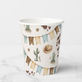ワイルドウエストボーイファーストRodeo 1歳のパーティー 紙コップ (裏面)