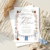 ワイルドウエストリトルカウボーイファーストRodeo 1st誕生日 招待状