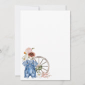 ワイルドウエストリトルカウボーイファーストRodeo 1st誕生日 招待状 (裏面)