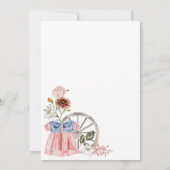 ワイルドウエストリトル女性のカーボーイファーストRodeo 1st誕生日 招待状 (裏面)