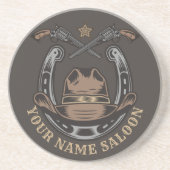 ワイルドウエストリボルバー馬蹄西カウボーイサロン コースター (正面)