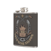 ワイルドウエストリボルバー馬蹄西カウボーイサロン フラスク (左)