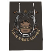 ワイルドウエストリボルバー馬蹄西カウボーイサロン ミディアムペーパーバッグ (裏面)