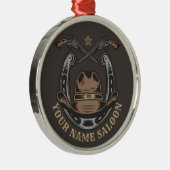 ワイルドウエストリボルバー馬蹄西カウボーイサロン メタルオーナメント (右)