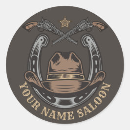 ワイルドウエストリボルバー馬蹄西カウボーイサロン ラウンドシール