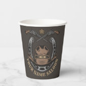 ワイルドウエストリボルバー馬蹄西カウボーイサロン 紙コップ (正面)