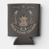 ワイルドウエストリボルバー馬蹄西カウボーイサロン 缶クーラー (正面)